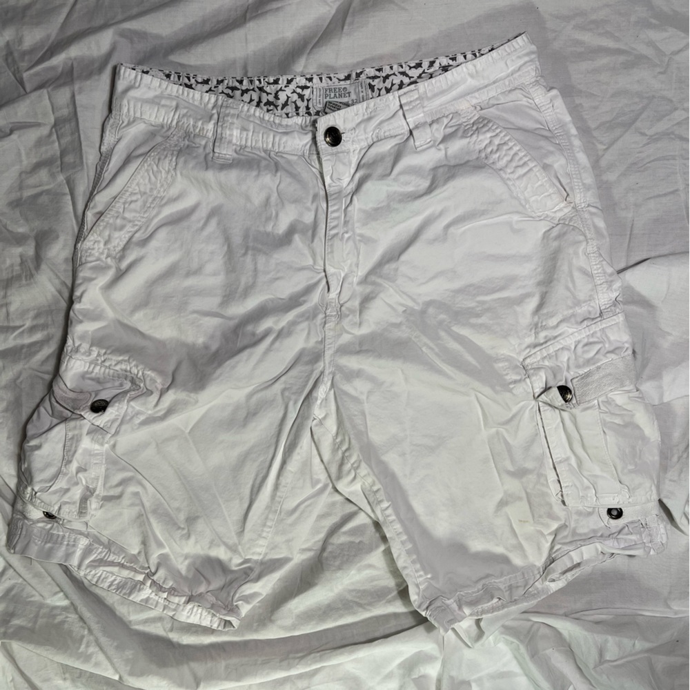 Men’s White Cargo Shorts